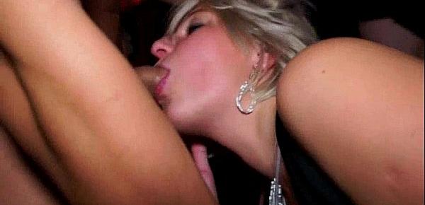  Blonde girl deeply swallows cock